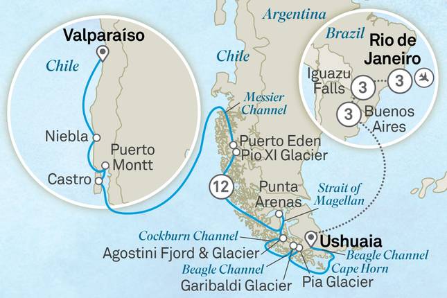 Treasures of South America with Chilean Fjords - Cruise & Land Journey