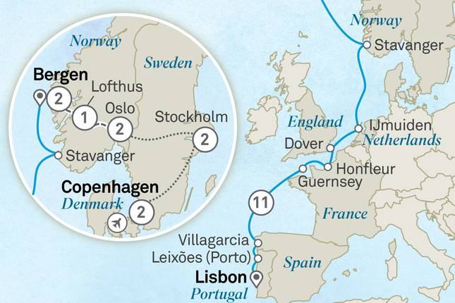 Scandinavian Discovery: From Copenhagen to Lisbon - Cruise & Land Journey