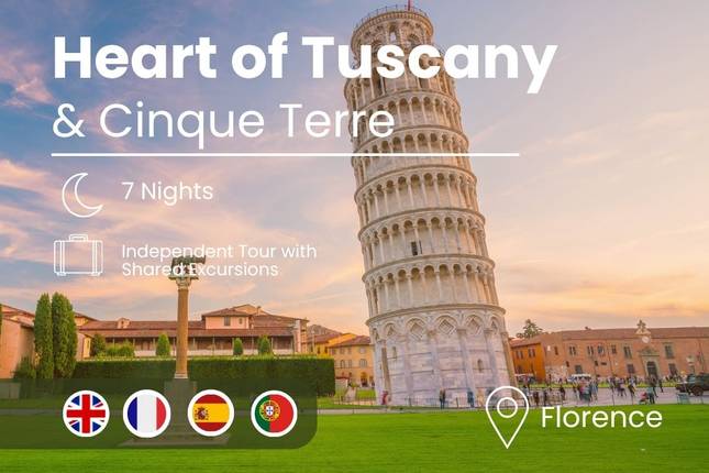 Florence: The Heart of Tuscany & Cinque Terre | Independent Tour with Shared Excursions | 8days/7nights