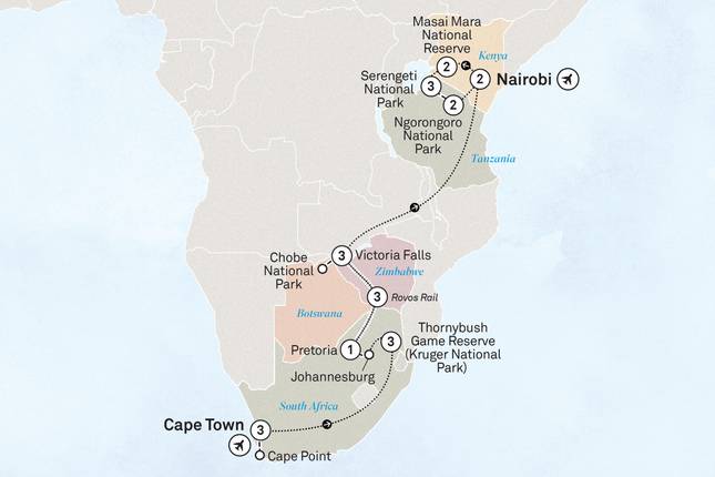 Grand African Safari Scenic Club Departure