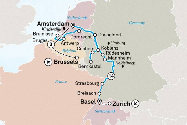 Romantic Rhine & Moselle with Bruges
