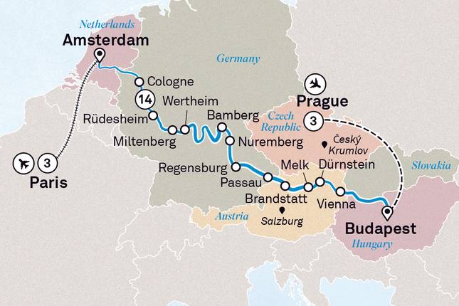 Christmas & New Year with Paris & Prague 2026 - 21 Days (including Wachau)