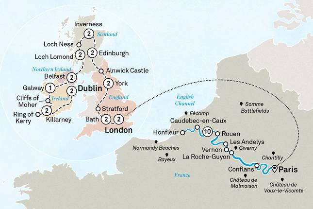 Majestic Britain & Ireland with Normandy and Gems of the Seine 2027