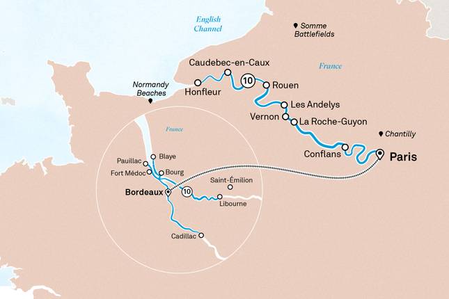 Normandy & Gems of the Seine & Beautiful Bordeaux 2027 - 21 Days (from Paris to Bordeaux)