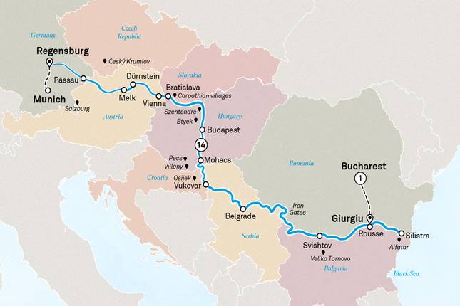 Eastern Europe & Balkans Unveiled & Gems of the Danube 2027 - 16 Days (from Bucharest to Regensburg)