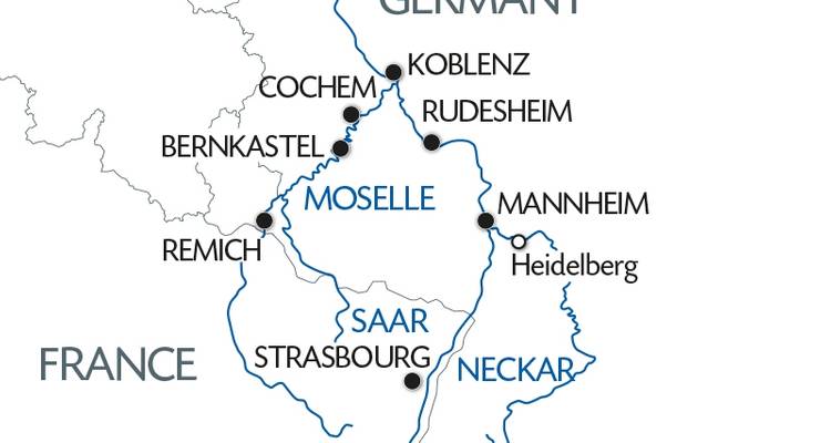 3 Rivers: the Beautiful Valleys of the Moselle, the Romantic Rhine and the Neckar - CroisiEurope River Cruises