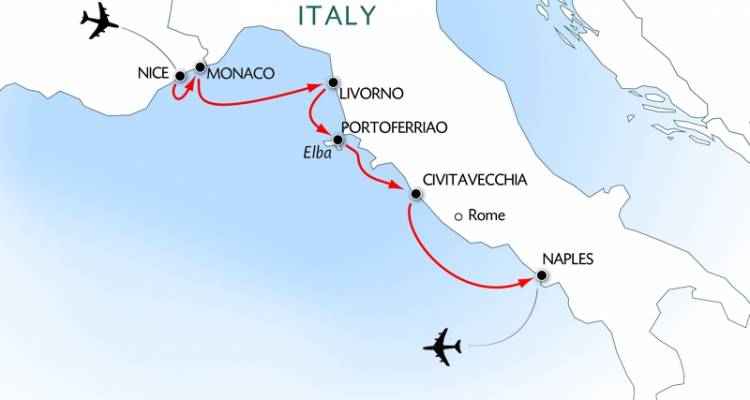 Breathtaking coastlines : The Riviera and Tuscany and the charming islands of Elba and Capri (port-to-port cruise) (from Naples to Nice) - CroisiEurope River Cruises