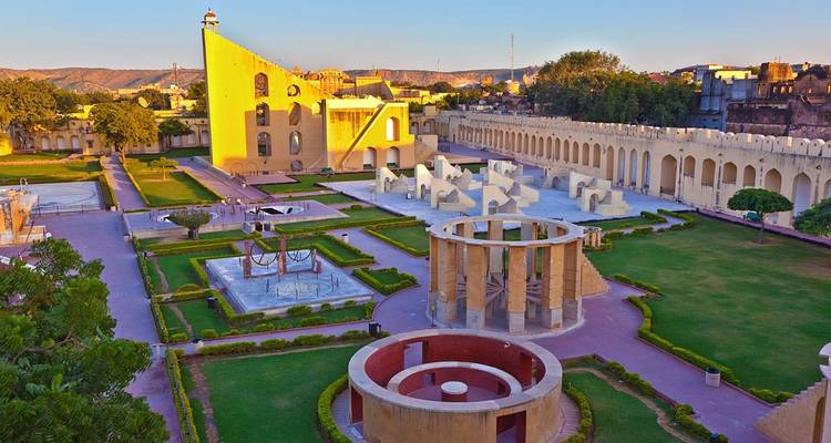 Jantar Mantar, a historic astronomical observatory in Jaipur.
