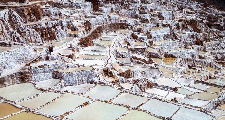 Salzterrassen bei Maras mit komplizierten Mustern