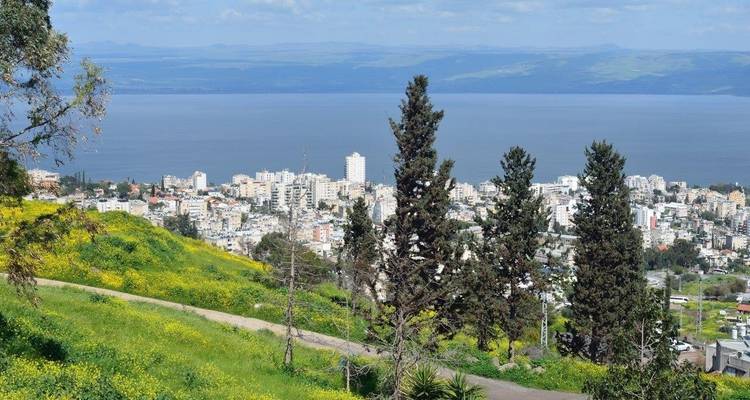Vue de Tibériade, Israël, près de la mer de Galilée.