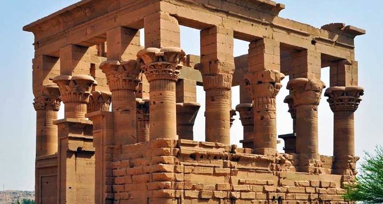 Small ancient temple with detailed carvings.