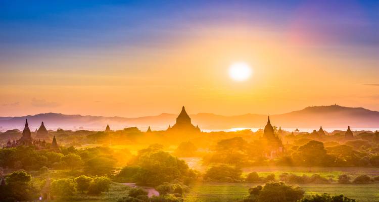 Magnificent sunrise and sunset view at Bagan with full day sightseeing - LM Travel Myanmar