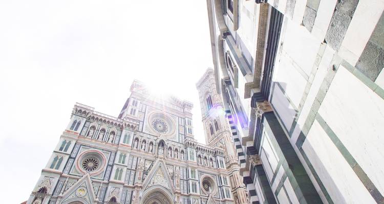 Florence Cathedral with the sun above