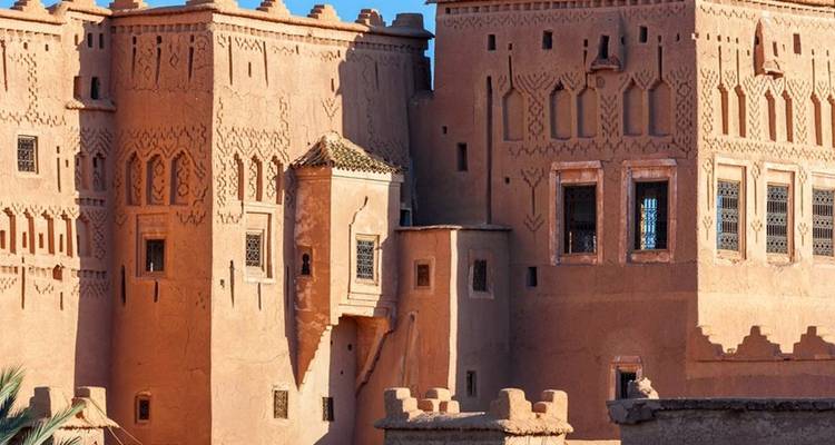 Traditional Moroccan architecture with carved details