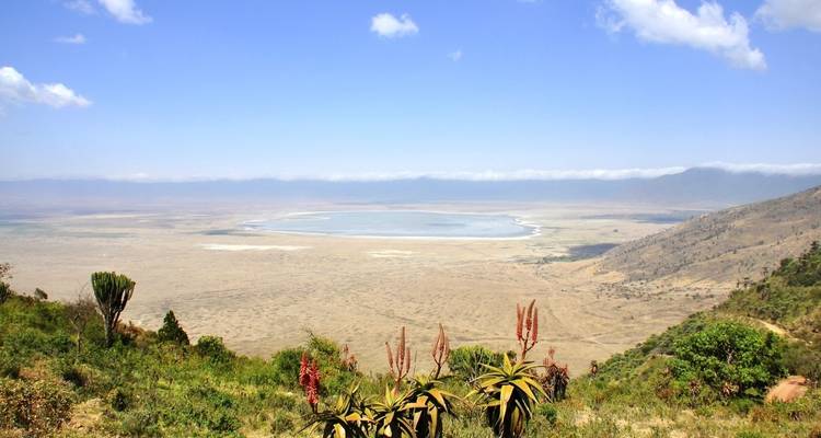 Una vista panorámica del Cráter de Ngorongoro.