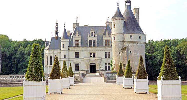 Castillo con detalles ornamentados, ubicado en un parque bien cuidado.