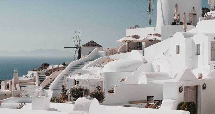 Beautiful architecture in Santorini, Greece.