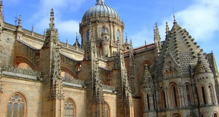 Catedral gótica ornamentada con agujas intrincadas.
