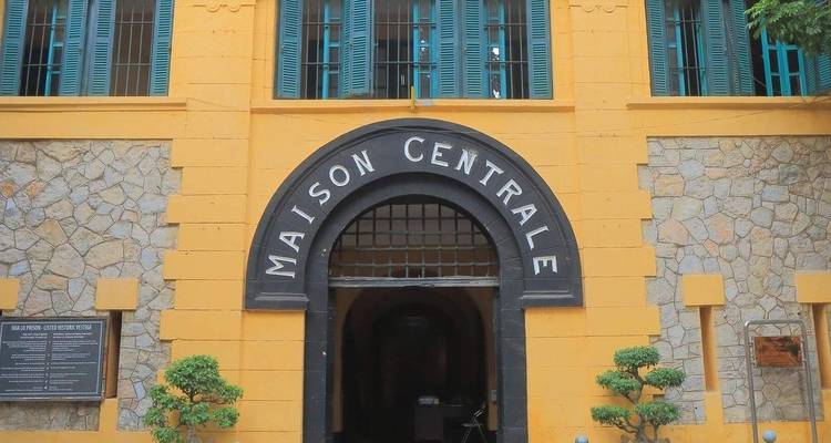 Entrance to Maison Centrale in Hanoi, a historic prison.