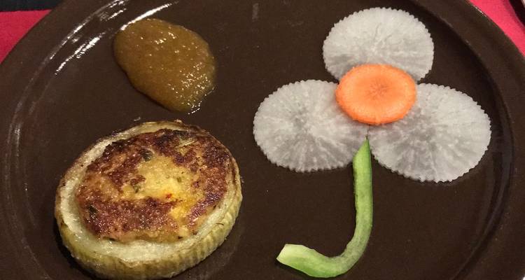 Gourmet food presented with artistic design.