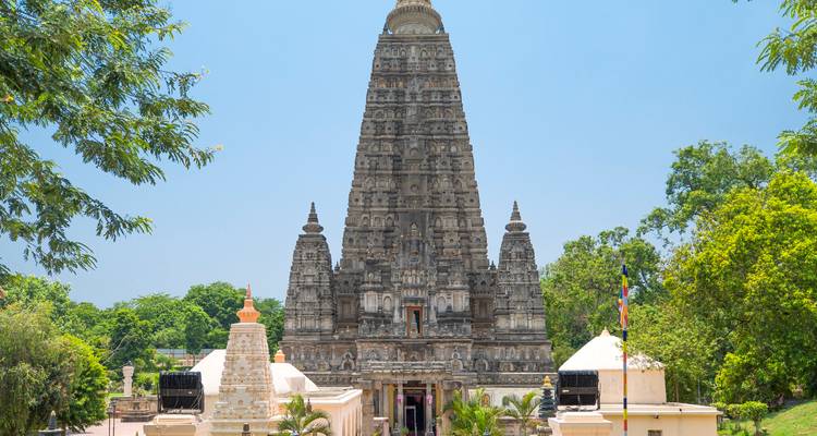 Der Mahabodhi-Tempel in Bodhgaya