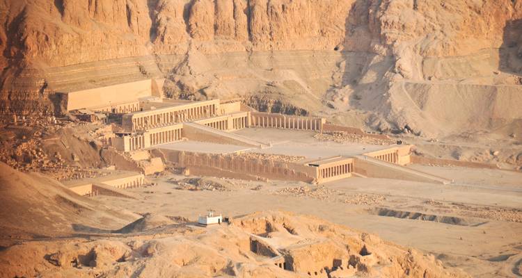 Aerial view of the Mortuary Temple of Hatshepsut.