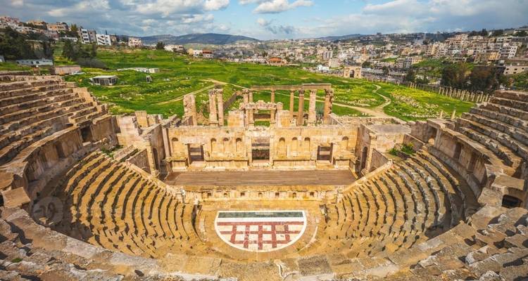 Ancient Roman amphitheater in Amman.