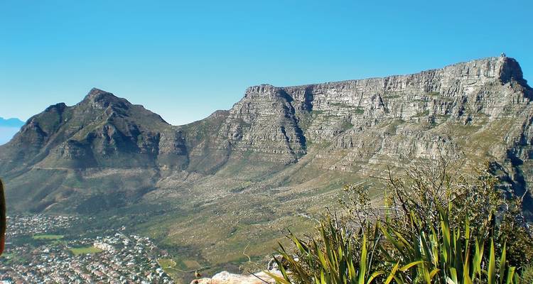 Vue panoramique de la montagne de la Table au Cap.