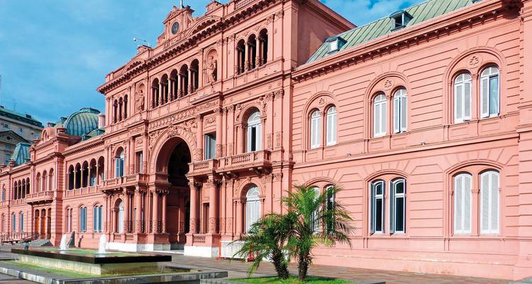 Rosa Gebäude bekannt als Casa Rosada in Buenos Aires