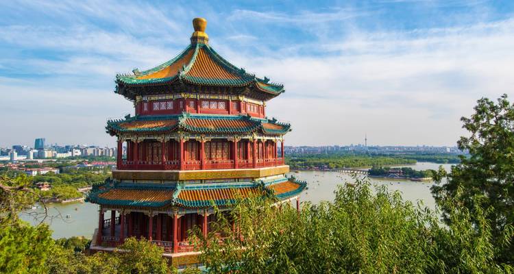 The Summer Palace with a view of the lake in Beijing.