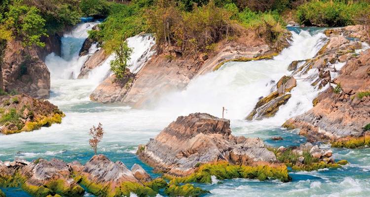 Rapids in a rocky river setting.