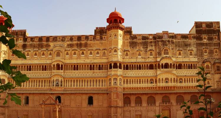 Large fort with distinctive architecture.