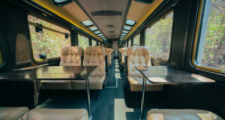 Lege luxueuze treininterieur.