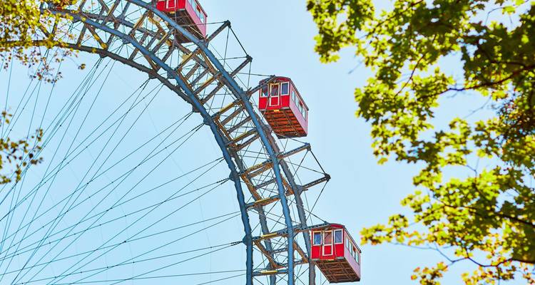 Nahaufnahme des Wiener Riesenrads.