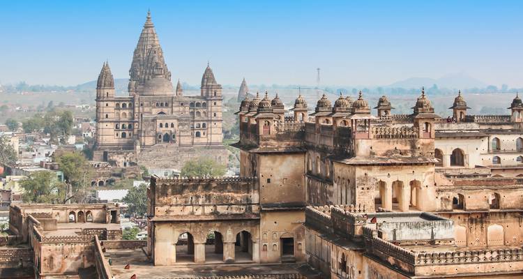 Historic temple with tall spires and ancient architecture.
