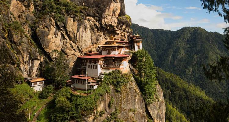Tiger's Nest Monastery on a cliffside.