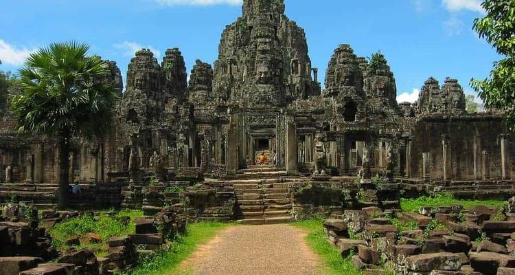 Ancient temple with intricate stone architecture.