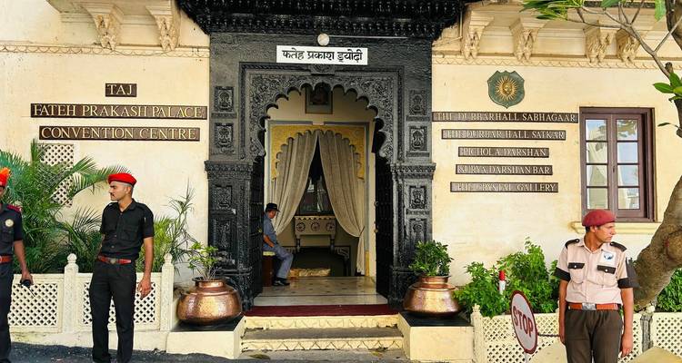 Entrance to Tai Prakash Palace Convention Centre.