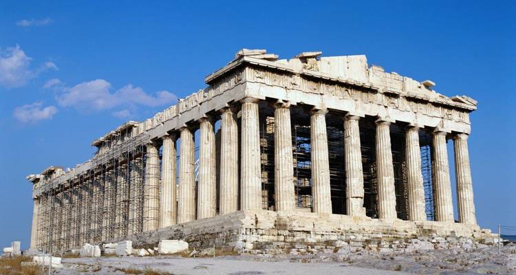 Het Parthenon op de Akropolis van Athene.