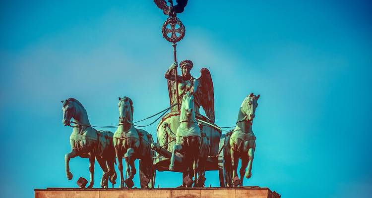 Quadriga atop the Brandenburg Gate.