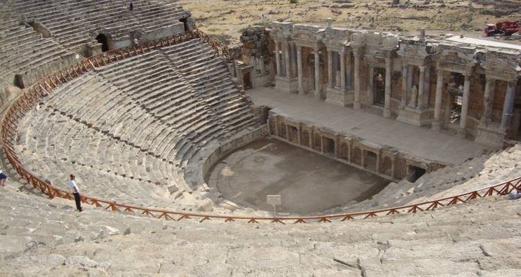 Ancient Roman theater ruins.
