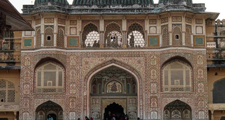 Ornate entrance of a historic building.