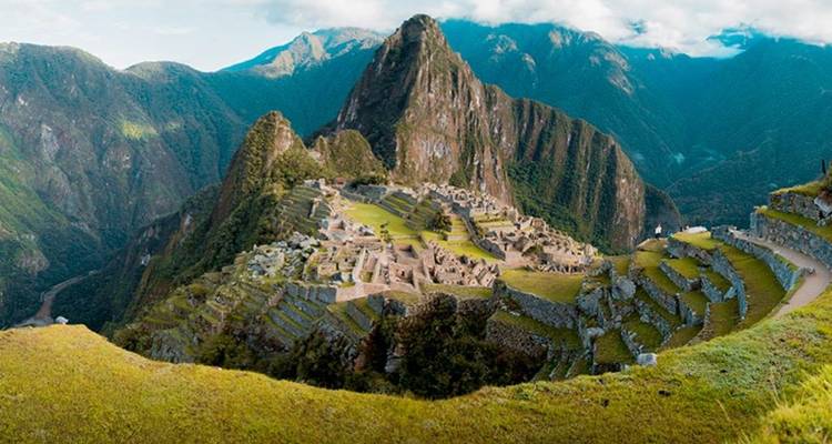 Vista panorámica de Machu Picchu.