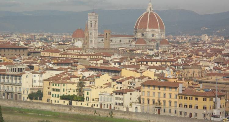 Florence skyline met de Kathedraal van Florence prominent zichtbaar.
