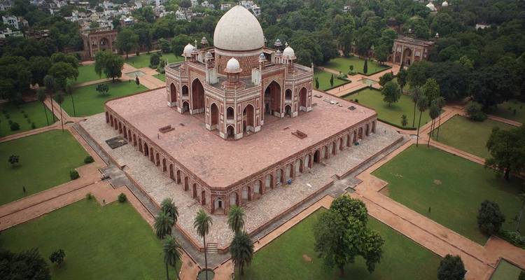 Humayun's Tomb surrounded by gardens
