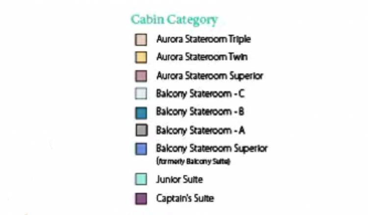 Cabin Categories plan