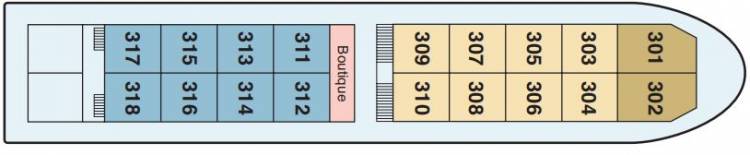 Upper (Jasmine) Deck Plan