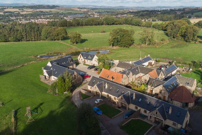 Aerial View of cottages