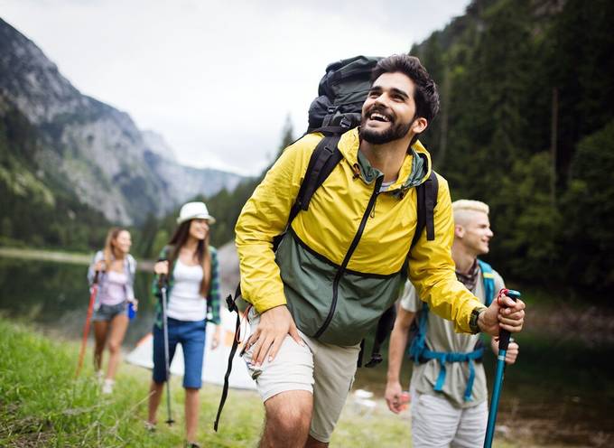 Group of hikers ready to embark on a hiking adventure