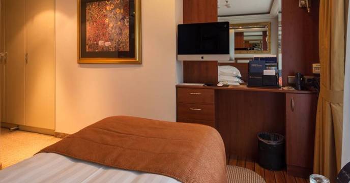 Typical Single Stateroom onboard a river cruise ship